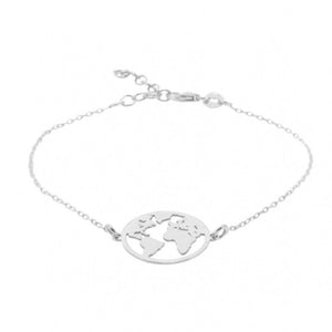 World Map Bracelets For Women Travel Jewellery Rose Gold Chain Friendship Sister Gifts Globe Bracelet Femme BFF