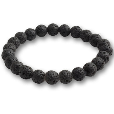 Trendy Men Black Lava Natural Stone Bracelet Charm Women Turquoises Transparent White Bead Strand Bracelets&Bangles Yoga Jewelry