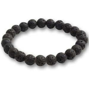 Trendy Men Black Lava Natural Stone Bracelet Charm Women Turquoises Transparent White Bead Strand Bracelets&Bangles Yoga Jewelry