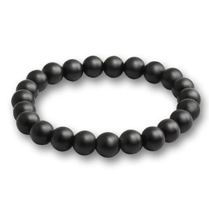 Trendy Men Black Lava Natural Stone Bracelet Charm Women Turquoises Transparent White Bead Strand Bracelets&Bangles Yoga Jewelry