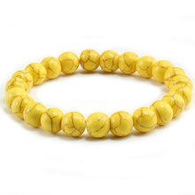 Load image into Gallery viewer, Trendy Men Black Lava Natural Stone Bracelet Charm Women Turquoises Transparent White Bead Strand Bracelets&amp;Bangles Yoga Jewelry