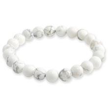 Load image into Gallery viewer, Trendy Men Black Lava Natural Stone Bracelet Charm Women Turquoises Transparent White Bead Strand Bracelets&amp;Bangles Yoga Jewelry