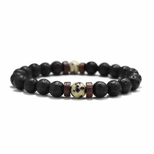 Fashion Lava Stone Bracelet Men Natural Moonstone Bead Chakra Bracelet Male Charm Diffuser Bracelets Heren Armband Jewelry Gift
