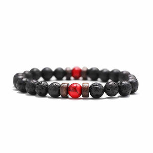 Fashion Lava Stone Bracelet Men Natural Moonstone Bead Chakra Bracelet Male Charm Diffuser Bracelets Heren Armband Jewelry Gift
