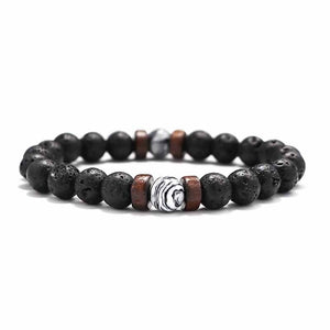 Fashion Lava Stone Bracelet Men Natural Moonstone Bead Chakra Bracelet Male Charm Diffuser Bracelets Heren Armband Jewelry Gift