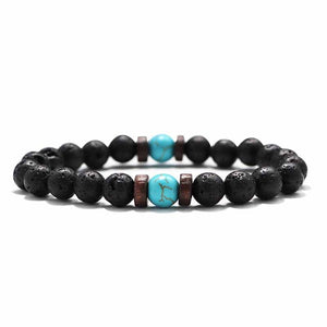 Fashion Lava Stone Bracelet Men Natural Moonstone Bead Chakra Bracelet Male Charm Diffuser Bracelets Heren Armband Jewelry Gift