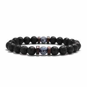 Fashion Lava Stone Bracelet Men Natural Moonstone Bead Chakra Bracelet Male Charm Diffuser Bracelets Heren Armband Jewelry Gift