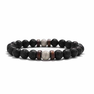 Fashion Lava Stone Bracelet Men Natural Moonstone Bead Chakra Bracelet Male Charm Diffuser Bracelets Heren Armband Jewelry Gift