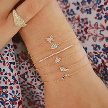 Load image into Gallery viewer, ABDOABDO Charm Bracelets for Women Vintage Friendship Bracelets Bohemian Bead Bracelet Femme Snap Button Jewelry Gifts for Women