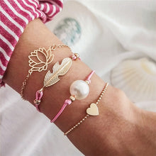 Load image into Gallery viewer, ABDOABDO Charm Bracelets for Women Vintage Friendship Bracelets Bohemian Bead Bracelet Femme Snap Button Jewelry Gifts for Women