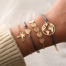 Load image into Gallery viewer, ABDOABDO Charm Bracelets for Women Vintage Friendship Bracelets Bohemian Bead Bracelet Femme Snap Button Jewelry Gifts for Women